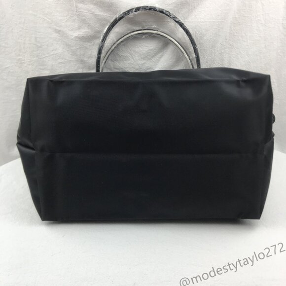 NWT Longchamp Le Pliage Original Large Shoulder Nylon Bag Tote IN NEW BLACK - Picture 8 of 12